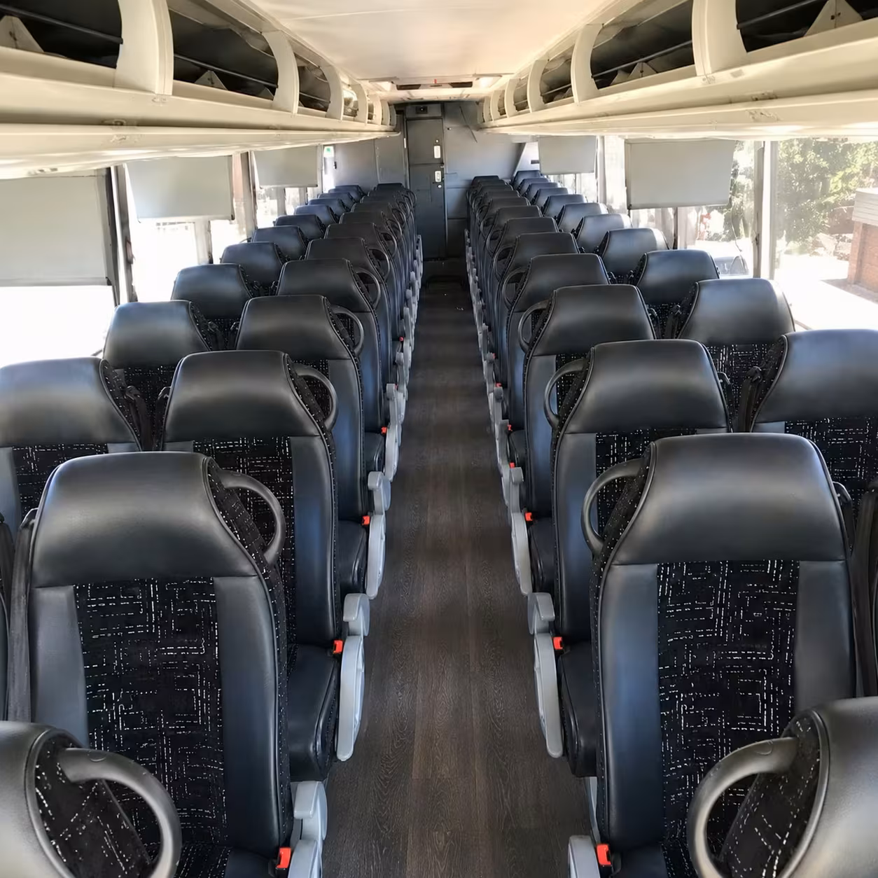 hartford charter bus rental interior