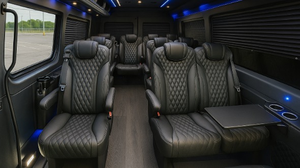hartford sprinter van with driver inside