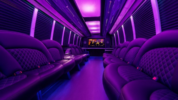 party bus rental interior hartford